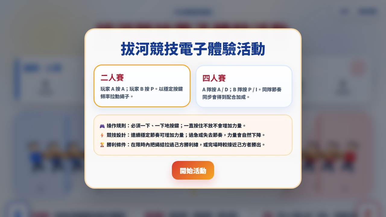 拔河競技電子體驗活動